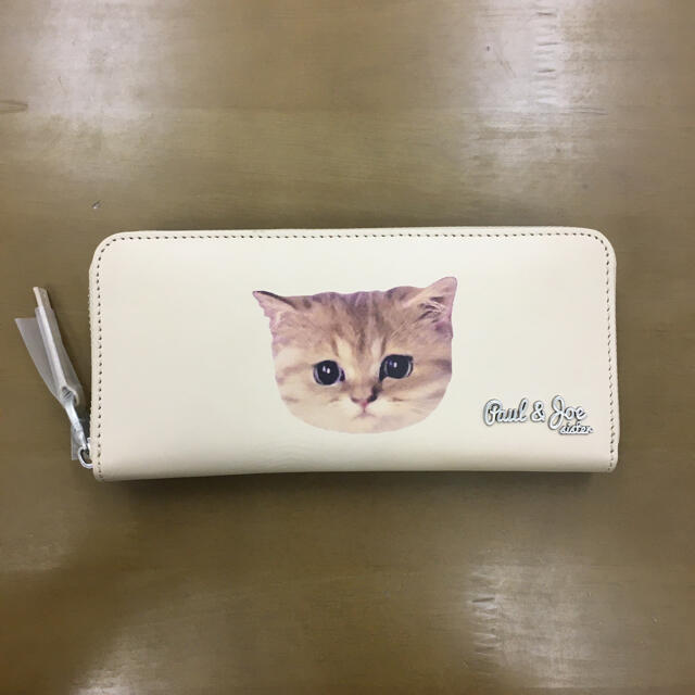 ポールアンドジョー 革財布 牛革 長財布 猫柄 ヌネット PAUL & JOE