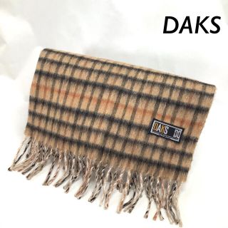 ダックス(DAKS)のフットナイト様専用　DAKS カシミヤ 混 チェック マフラー ベージュ(マフラー/ショール)