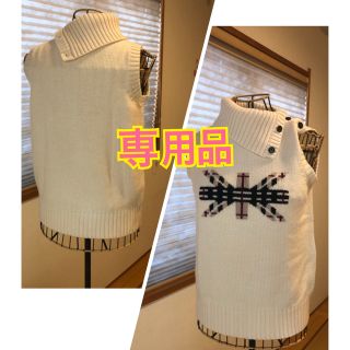 バーバリー(BURBERRY)の美品本物バーバリーBurberry上質ウールノースリーブタートルネックニット♫(ニット/セーター)