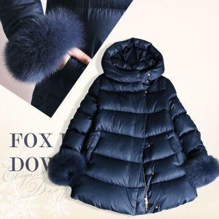 ユナイテッドアローズ(UNITED ARROWS)の期間限定SALE♡エレガントな表情★袖FOXファー付ミドル丈ダウンコート(ダウンジャケット)