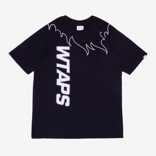 ダブルタップス(W)taps)の20SS WTAPS FLAMES Tシャツ BLACK Lサイズ(Tシャツ/カットソー(半袖/袖なし))
