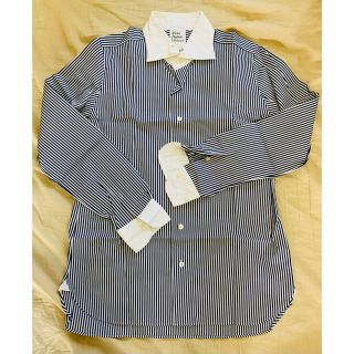 ドレステリア(DRESSTERIOR)の【美品希少】VioletBuffaloWallows　ストライプシャツ　紺(シャツ/ブラウス(長袖/七分))