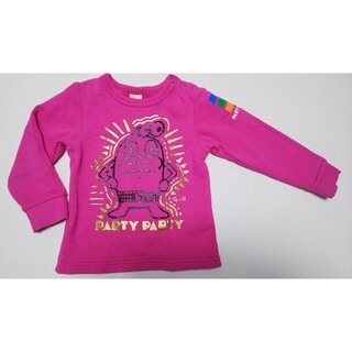 パーティーパーティー(PARTYPARTY)のpartyparty 裏起毛トレーナー 95cm ピンク 長袖 パーティパーティ(Tシャツ/カットソー)