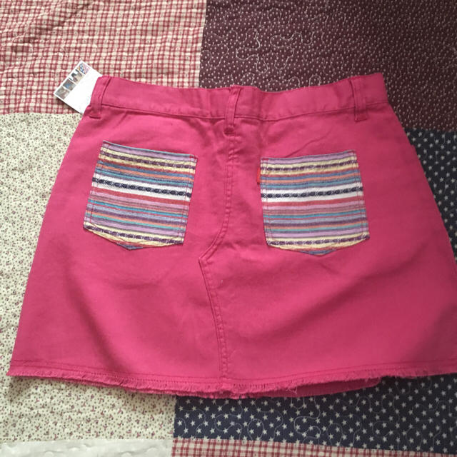 titicaca(チチカカ)のチチカカ デニムミニスカート ピンク レディースのスカート(ミニスカート)の商品写真