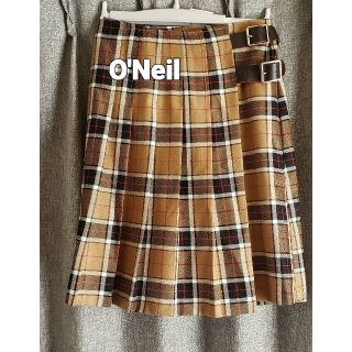 オニール(O'NEILL)の大変美品　オニールオブダブリン　可愛いチェックスカート　巻き　キルト(ひざ丈スカート)