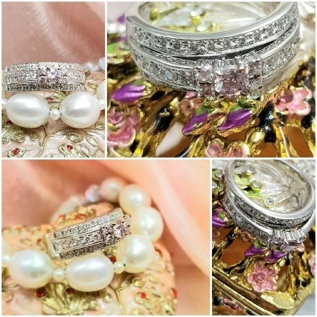春夏新作 mio 天然PTピンクダイアモンド☆リング0.172ct リング(指輪 春夏新作 mio 天然PTピンクダイアモンド☆リング0.172ct リング(指輪