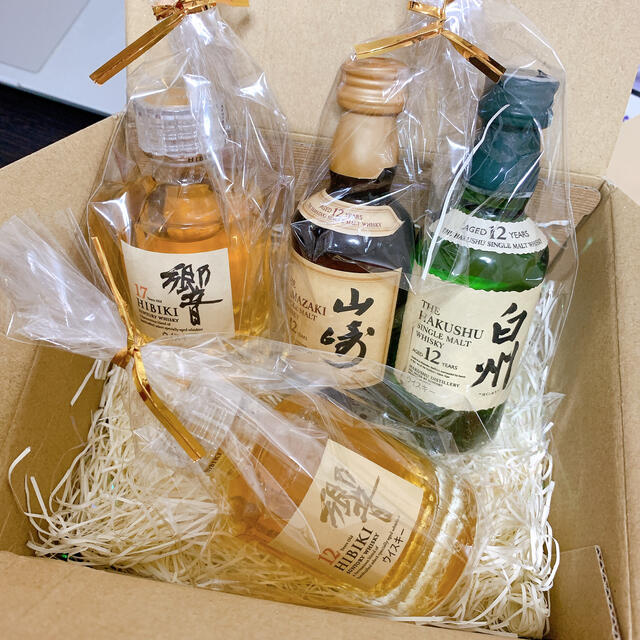 サントリー(サントリー)のサントリー 山崎　白州  響　ミニボトルセット 食品/飲料/酒の酒(ウイスキー)の商品写真