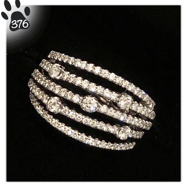 【同梱不可】 376◆新品同様◆ダイヤモンド 1.05ct K18WG リング 指輪◆ リング(指輪)