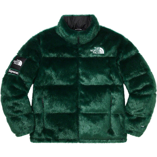 Supreme(シュプリーム)のL Supreme North Face Nuptse 緑 国内正規品 メンズのジャケット/アウター(ダウンジャケット)の商品写真