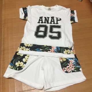 アナップキッズ(ANAP Kids)のANAP＊セットアップ 白(Tシャツ/カットソー)