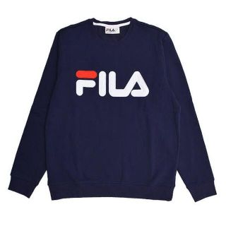 フィラ(FILA)のFILA BIGロゴスウェット　ネイビー　Lサイズ　　トレーナー　未使用(スウェット)