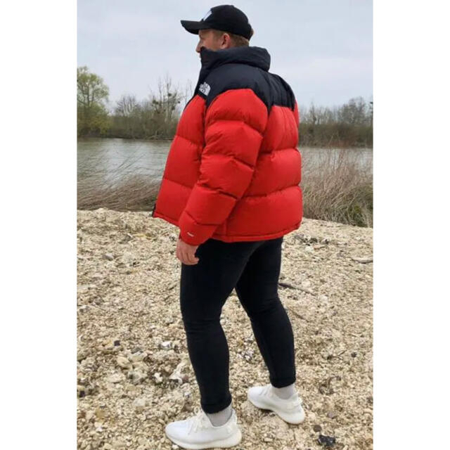 美品 人気カラー THE NORTH FACE ヌプシ ダウン メンズS レッド