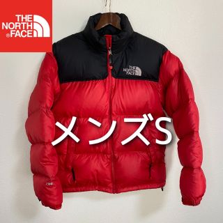 ザノースフェイス(THE NORTH FACE)の美品 人気カラー THE NORTH FACE ヌプシ ダウン メンズS レッド(ダウンジャケット)