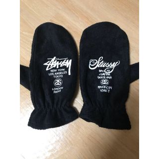 ステューシー(STUSSY)の美品 stussy  ステューシー フリース 手袋 ミトン(手袋)