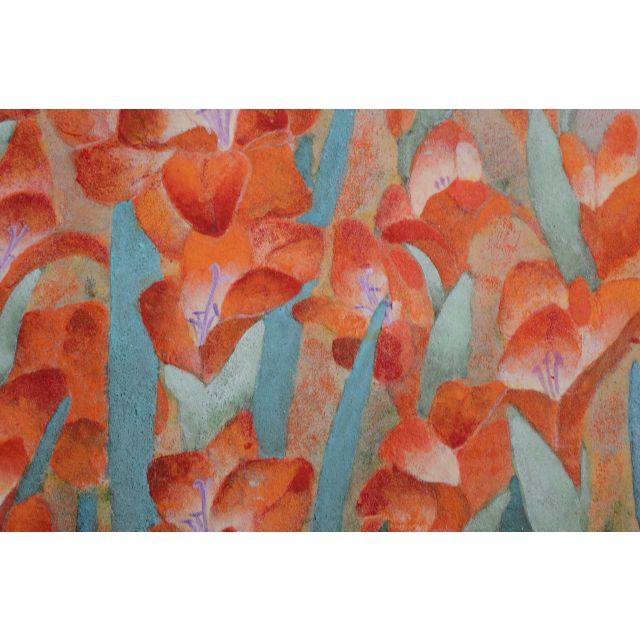 グラジオラス」 岩絵の具 日本画 額入り 東山魁夷流派の通販 by グラジオラス」 岩絵の具 日本画 額入り 東山魁夷流派の通販 by
