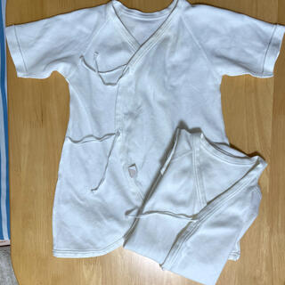 ベルメゾン(ベルメゾン)のベビーコンビ肌着(秋冬用)日本製　60サイズ　２枚(肌着/下着)