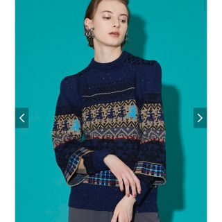 トーガ(TOGA)のTOGA JACQUARD KNIT  36美品(ニット/セーター)