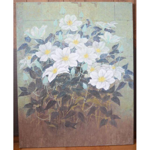 作品名 「鉄線」 岩絵の具 日本画 東山魁夷の流派 作品名 「鉄線」 岩絵の具 日本画 東山魁夷の流派