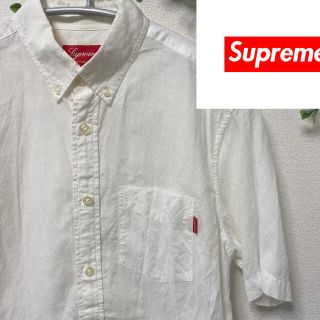 シュプリーム(Supreme)のsupreme ワイシャツ S 美中古品 白　シュプリーム(Tシャツ/カットソー(半袖/袖なし))