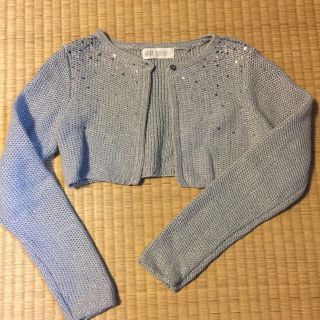 エイチアンドエム(H&M)のH&M ボレロ 130 グレー×シルバー(ドレス/フォーマル)