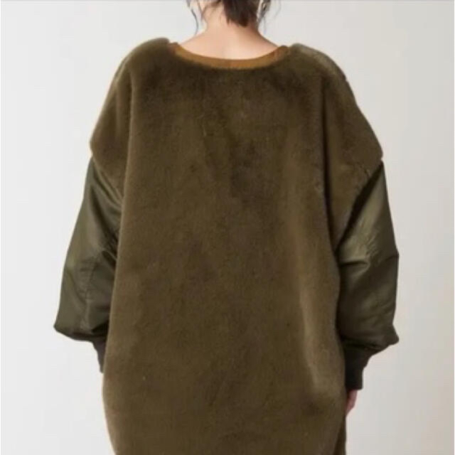 新品 エシンタ ファー切替ハーフコート ブルゾン チャオパニックティピー