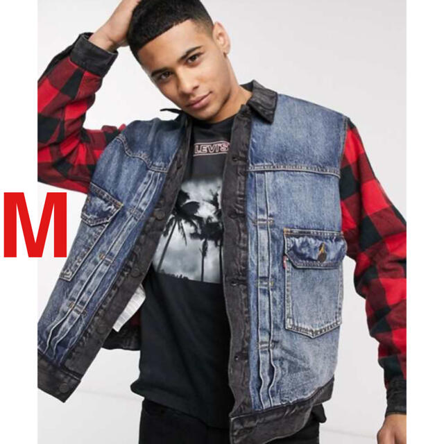 levi's hybrid trucker jacket Check Red M