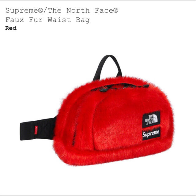 supreme north face faux fur waist bag
