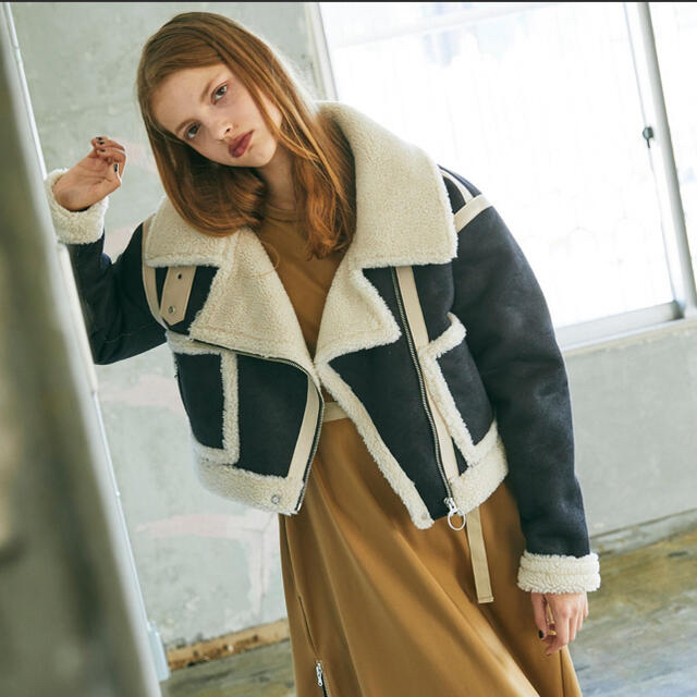 メール便送料無料05 juemi short mouton jacket キャメル | www
