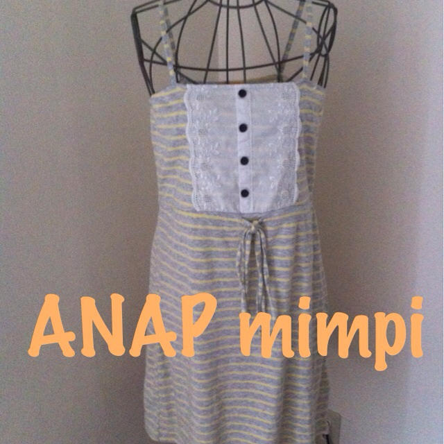 anap mimpi(アナップミンピ)のANAP mimpiボーダーレースワンピ レディースのワンピース(ミニワンピース)の商品写真