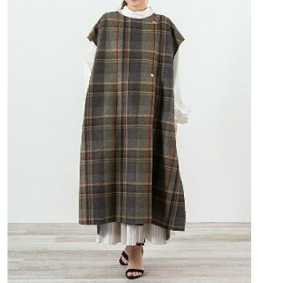 yori チェックロングジレ　新品