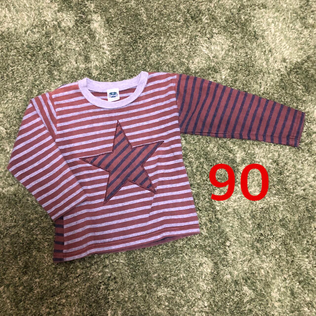 SHIPS KIDS(シップスキッズ)のSHIPS KIDS  キッズ　長袖ボーダー カットソー size 90 キッズ/ベビー/マタニティのキッズ服男の子用(90cm~)(Tシャツ/カットソー)の商品写真