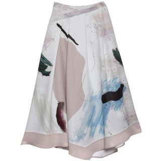 アメリヴィンテージ(Ameri VINTAGE)のAMERI MARY PAINTING FLARE SKIRT(ロングスカート)