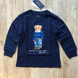 ラルフローレン(Ralph Lauren)の新作　ポロベア  ネイビー　ロンT 長袖Tシャツ　100 ベビー　キッズ(Tシャツ/カットソー)