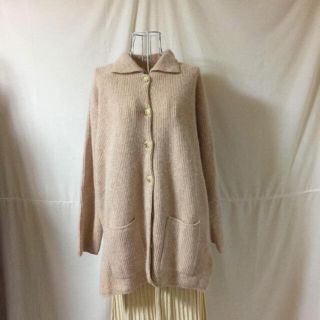 デプト(DEPT)の最終値下 vintage モヘア カーディガン ニットpink beige(ニット/セーター)