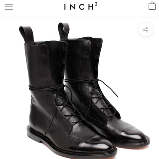 INCH2 Leather Brogue Boots レースアップブーツ 38(ブーツ)