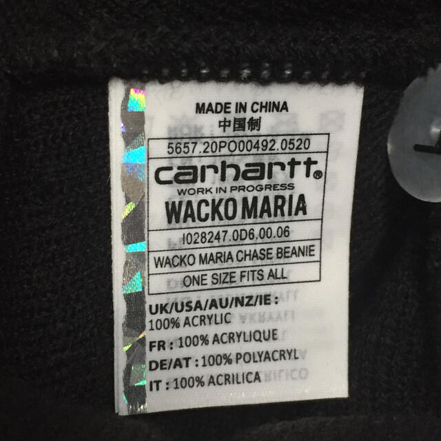 WACKO MARIA(ワコマリア)のWACKO MARIA CARHARTT WIP CHASE BEANIE メンズの帽子(ニット帽/ビーニー)の商品写真