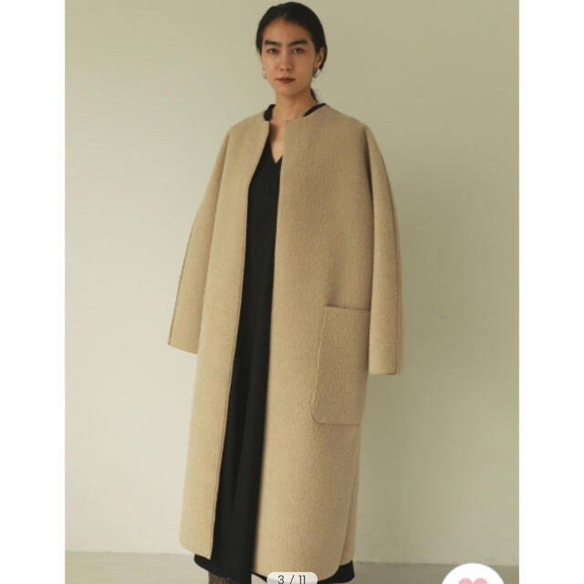 TODAYFUL(トゥデイフル)の12/22まで★ Collarless Boa Coat レディースのジャケット/アウター(ロングコート)の商品写真