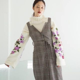 ファーファー(fur fur)の美品♡FURFURチェックワンピース(ひざ丈ワンピース)