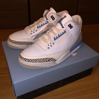 ナイキ(NIKE)のNIKE AIR JORDAN 3 "UNC"  27.0cm再値下げ(スニーカー)