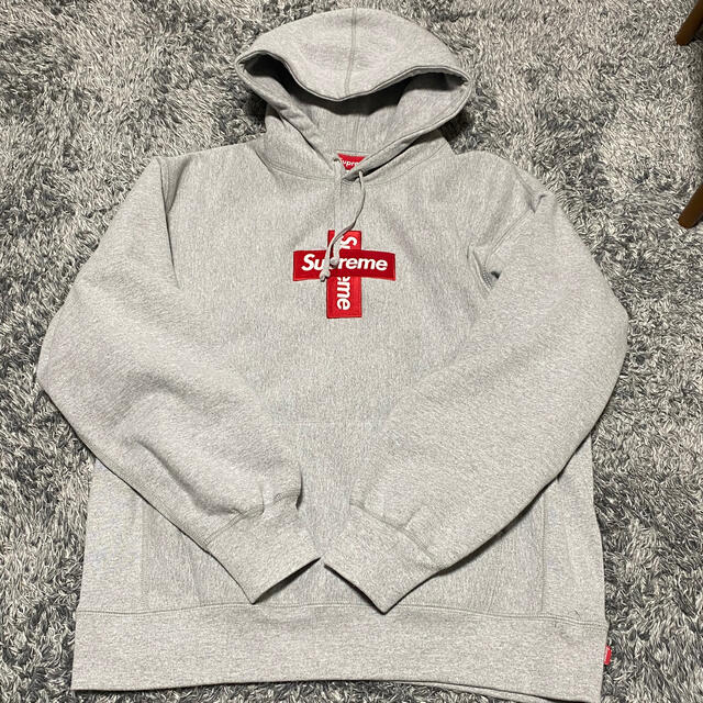 Supreme CrossBoxLogo Hooded Sweatshirt M