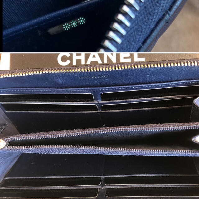 CHANEL(シャネル)の【美品】❊スペシャル価格❊CHANEL  ネイビー　長財布 レディースのファッション小物(財布)の商品写真
