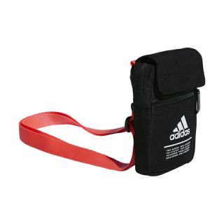 アディダス(adidas)の新品 adidas アディダス サコッシュ ショルダーバッグ 黒ピンク ブラック(ボディーバッグ)