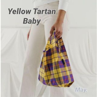 【BAGGU】イエロー タータン チェック ベビー  Baby バグー(エコバッグ)