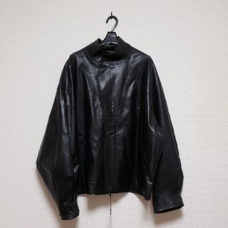 stein  over  sleeve fake leather jacket(レザージャケット)