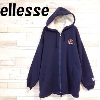 エレッセ(ellesse)の【人気】エレッセ 裏ボア 刺繍ロゴ ジップパーカ ネイビー L(パーカー)