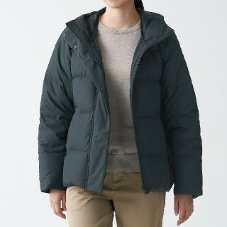 ムジルシリョウヒン(MUJI (無印良品))の《新品》無印良品 水を弾くフードダウンジャケット／Ｍ／黒(ダウンジャケット)