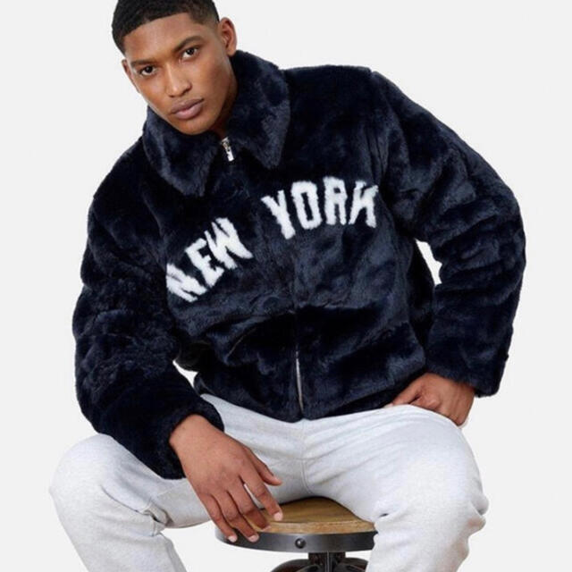 キスKITH NEWYORK YANKEES FAUX FUR  JACKET