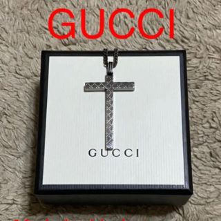 グッチ(Gucci)のVINTAGE GUCCI Diamnte Cross ネックレストップ(ネックレス)