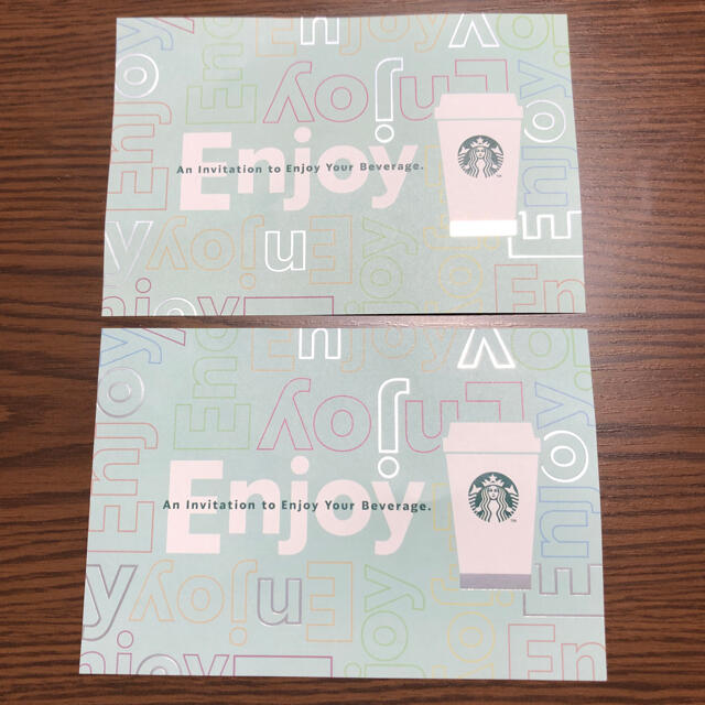 Starbucks Coffee(スターバックスコーヒー)のスターバックス　ドリンクチケット2枚 チケットの優待券/割引券(フード/ドリンク券)の商品写真