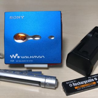 ソニー(SONY)の【美品DE完動品】SONY MD WALKMAN MZ-E700(ポータブルプレーヤー)